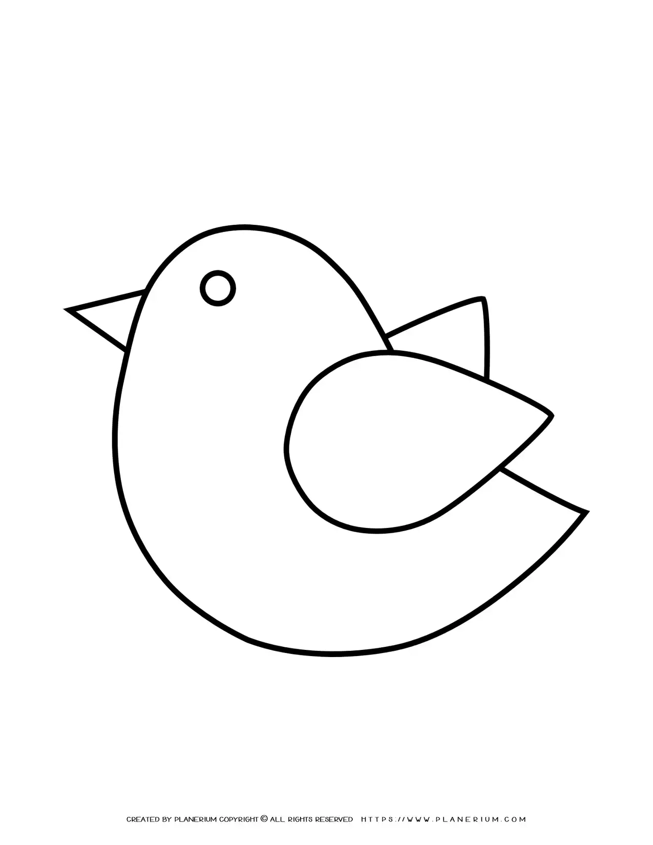 Free Bird Outline Template For Spring Crafts amp Lessons