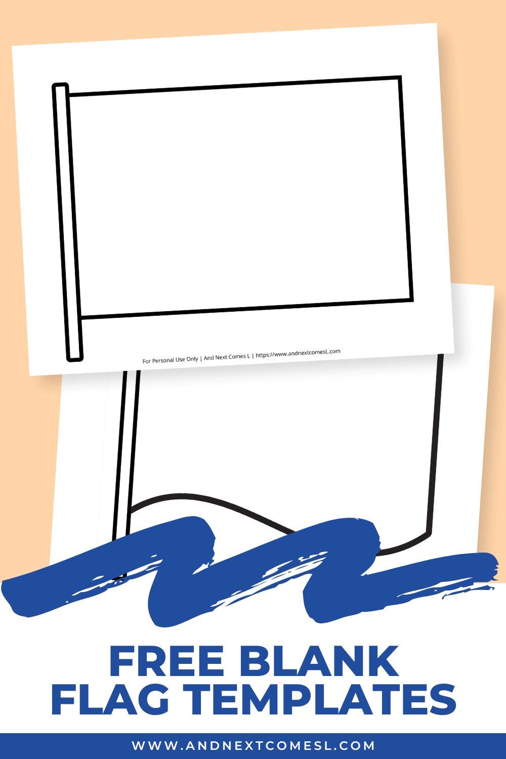 Free Blank Flag Templates For Kids And Next Comes L Hyperlexia 