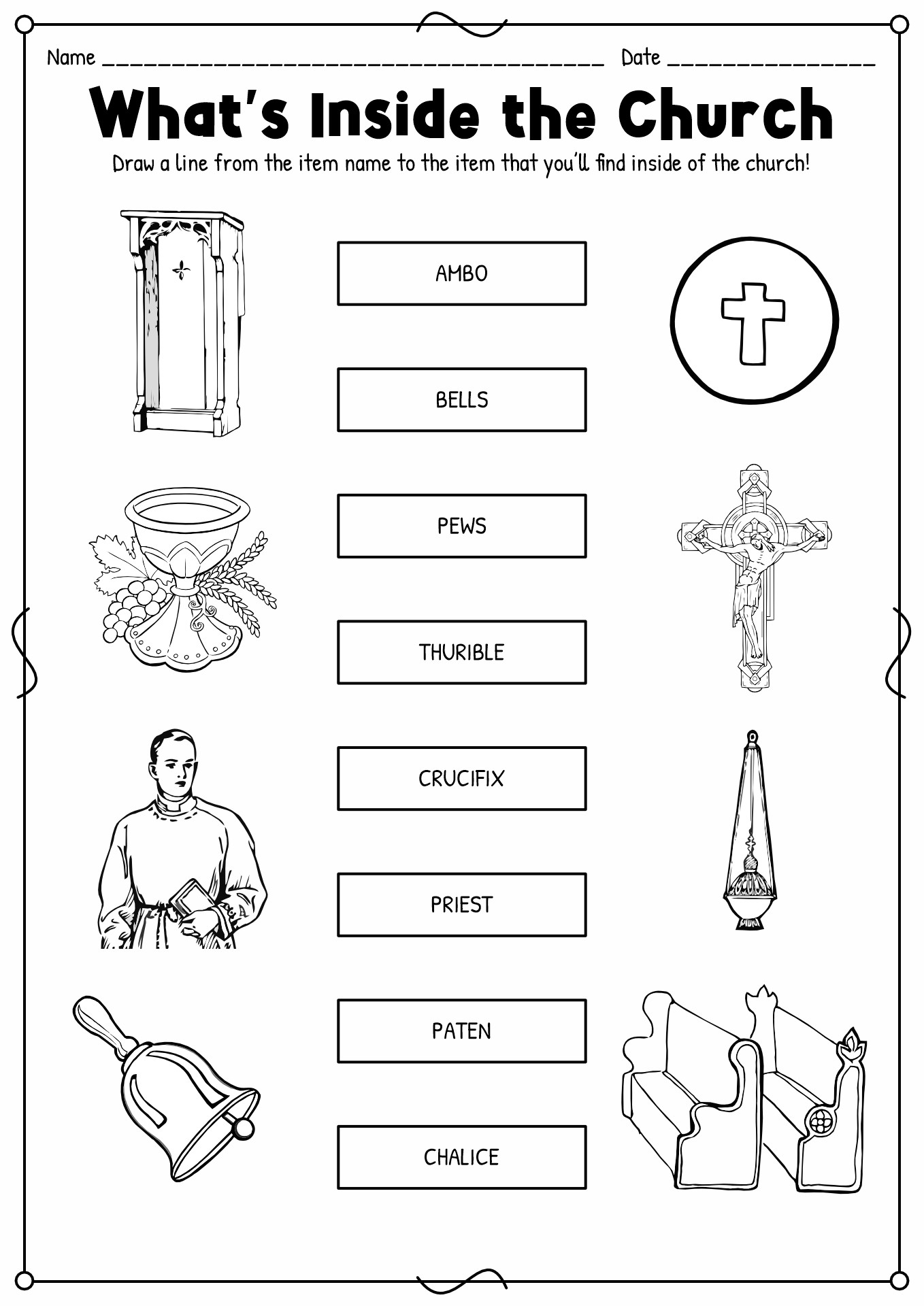 Free Catholic Worksheet For Kindergarten Download Free Catholic 