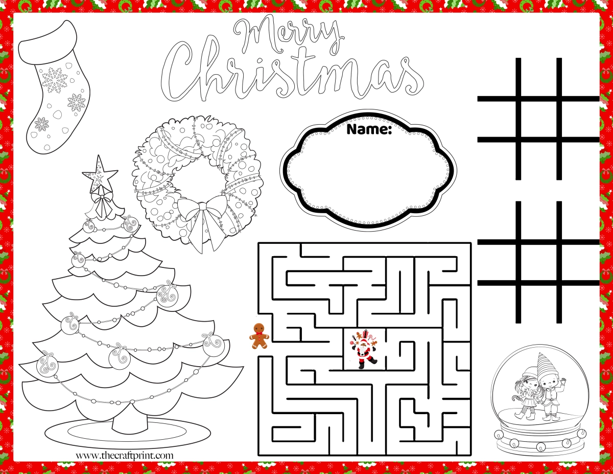 Free Christmas Printable Activity Worksheets