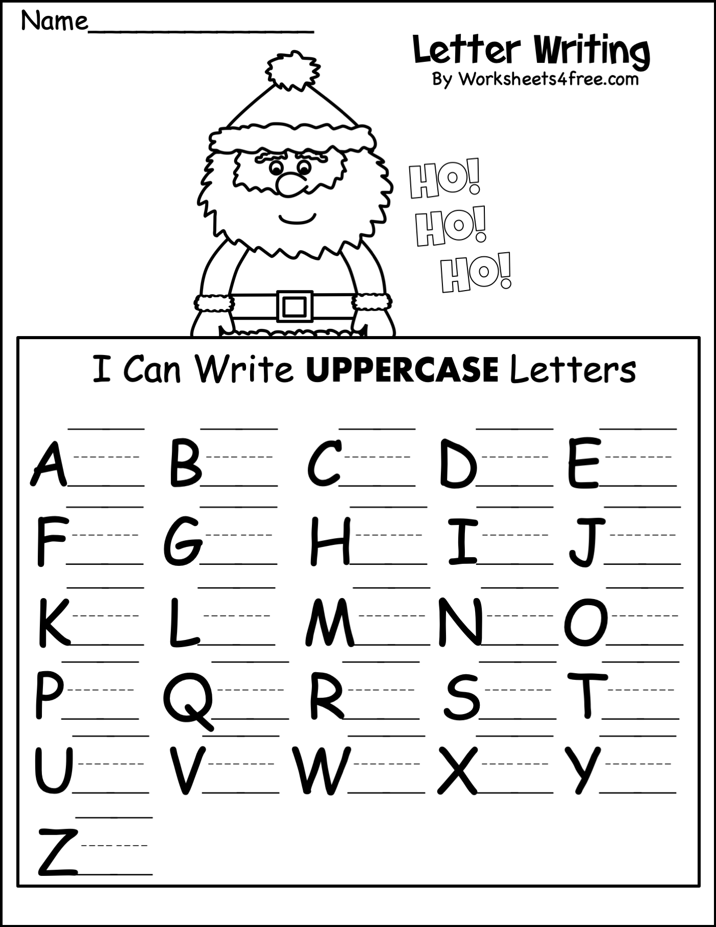 Free Printable Letter Writing Worksheets