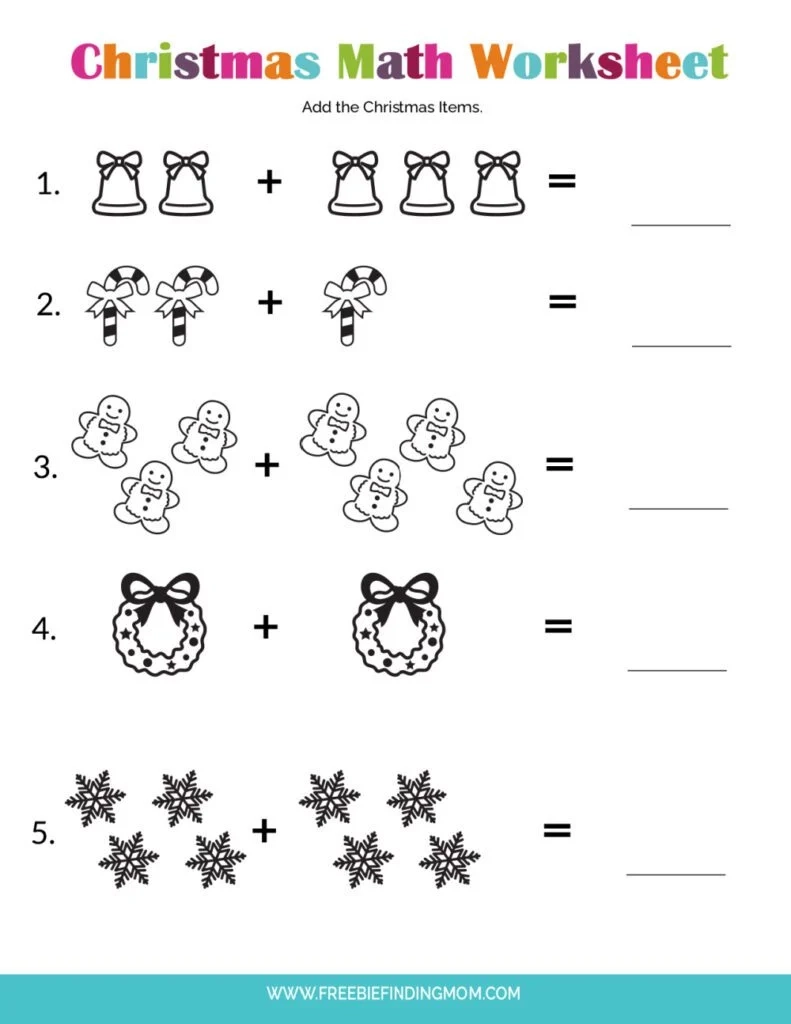 Free Printable Christmas Worksheets For Kindergarten