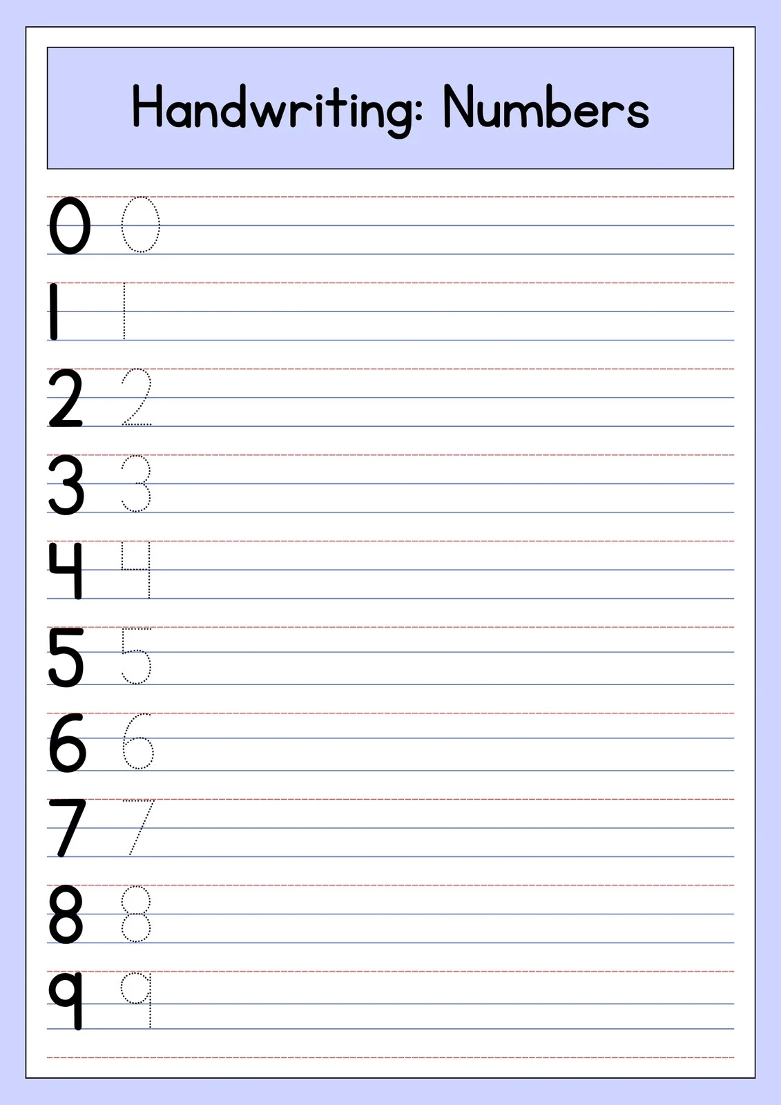 Printable Handwriting Worksheets