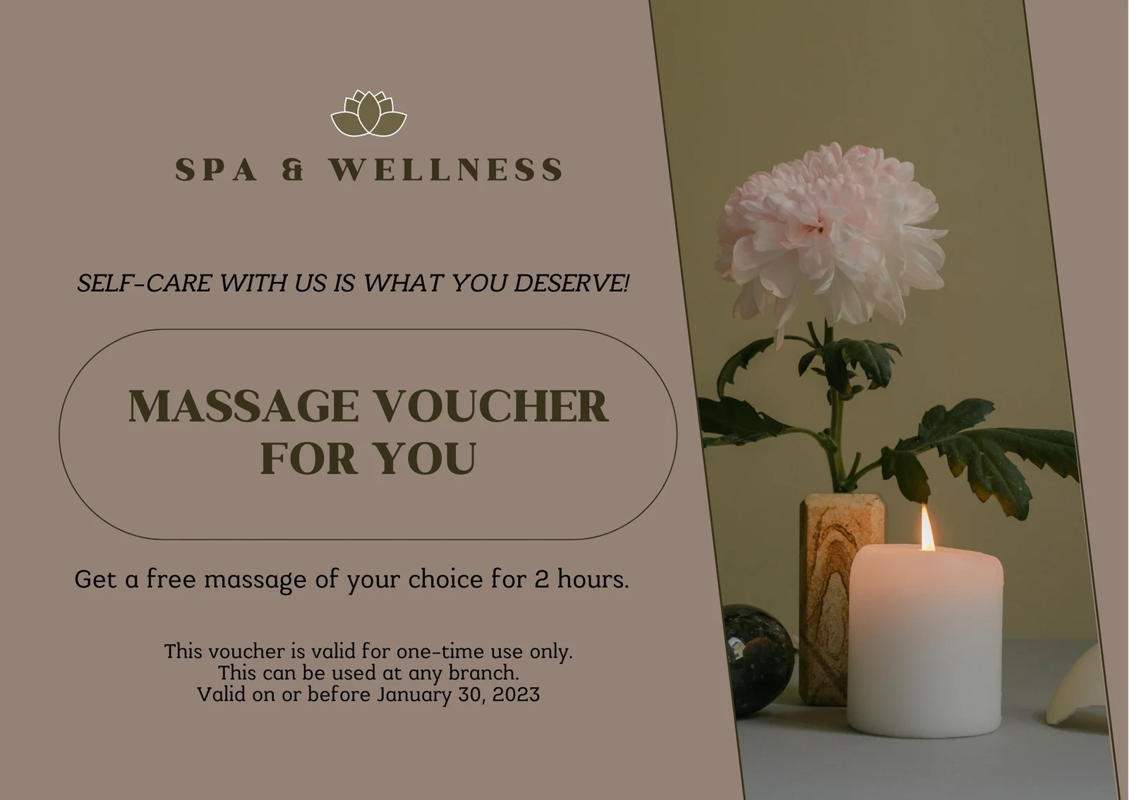 Free Spa Gift Certificate Template Printable