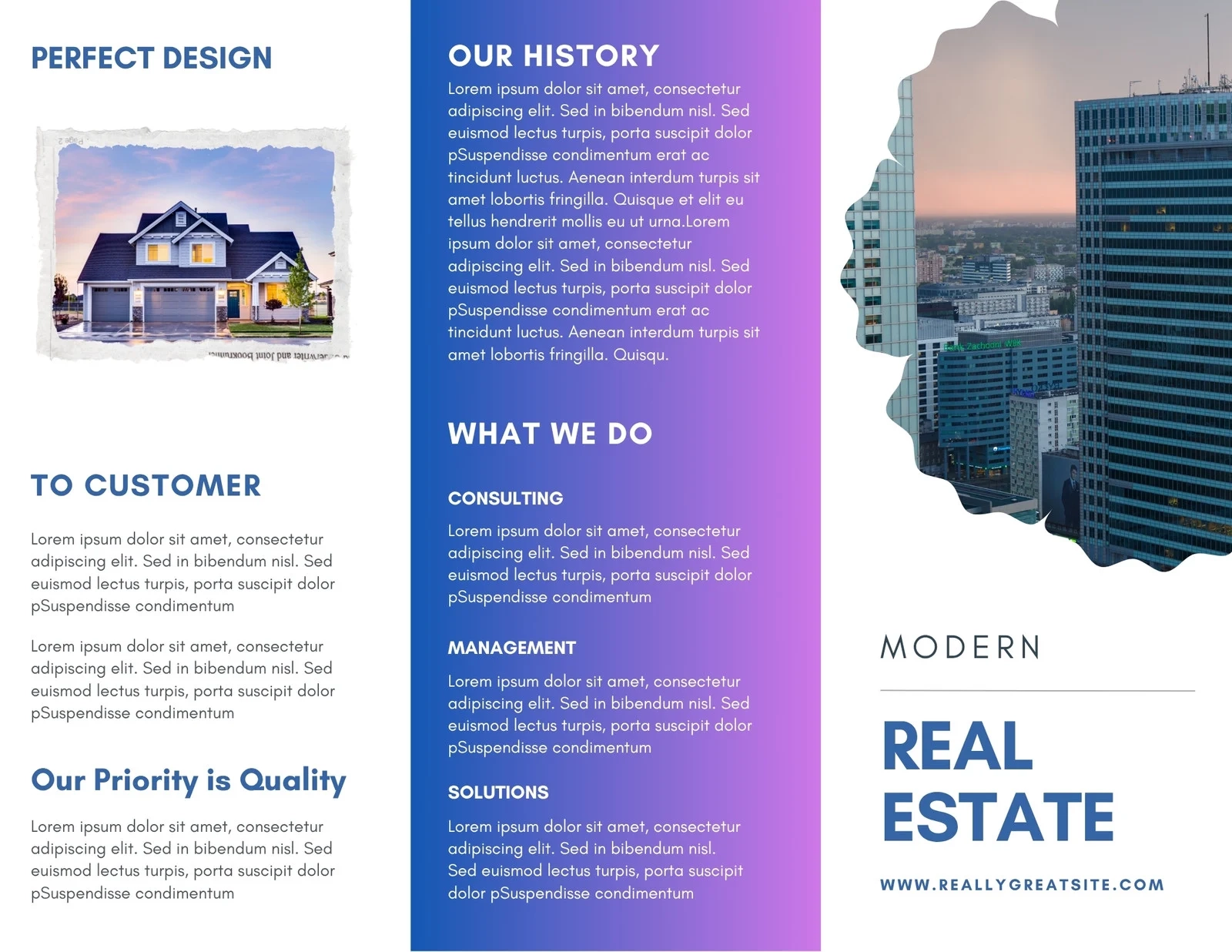 Free Custom Printable Z fold Brochure Templates Canva