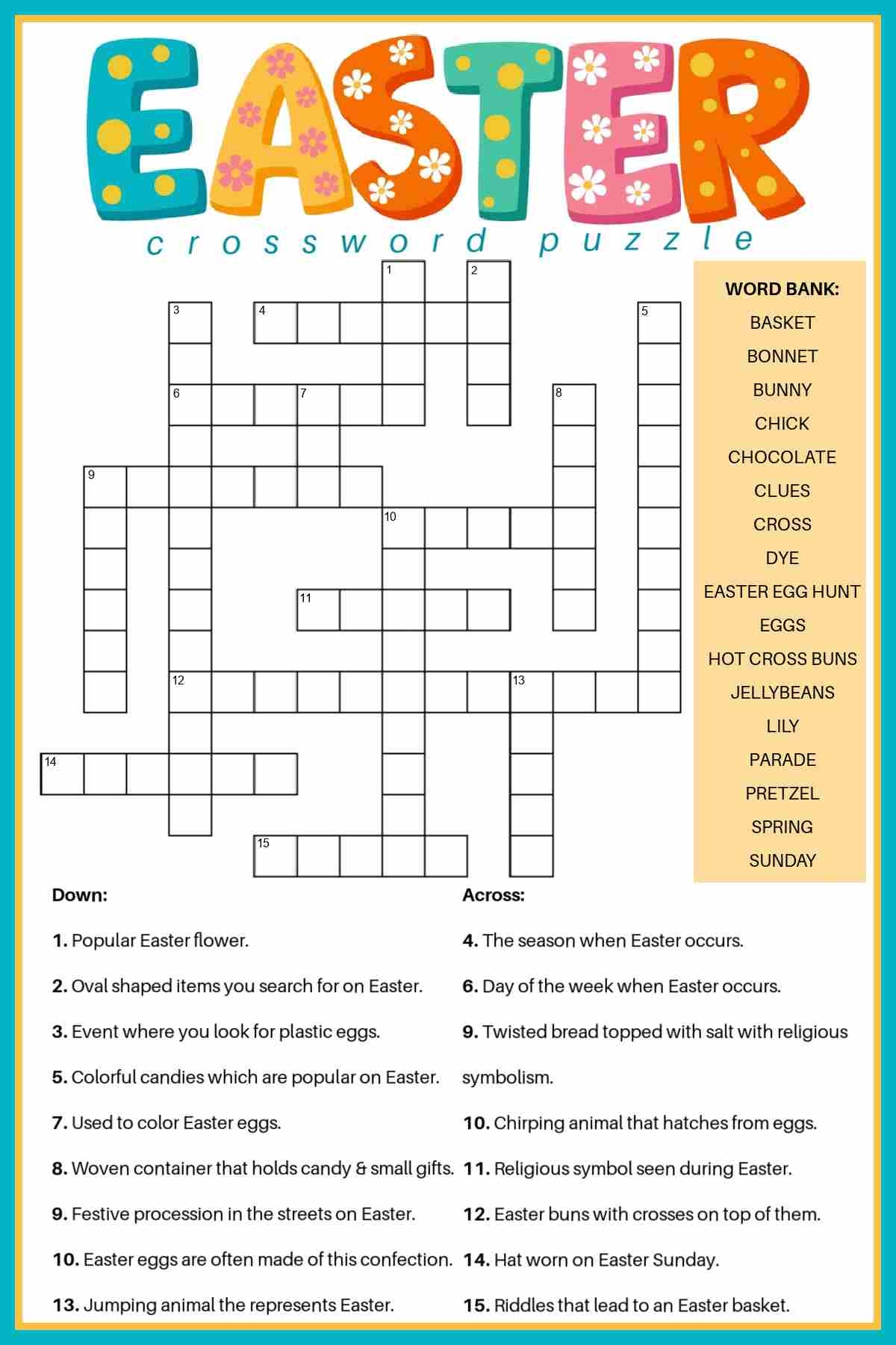 Crossword Puzzles With Answers Printable