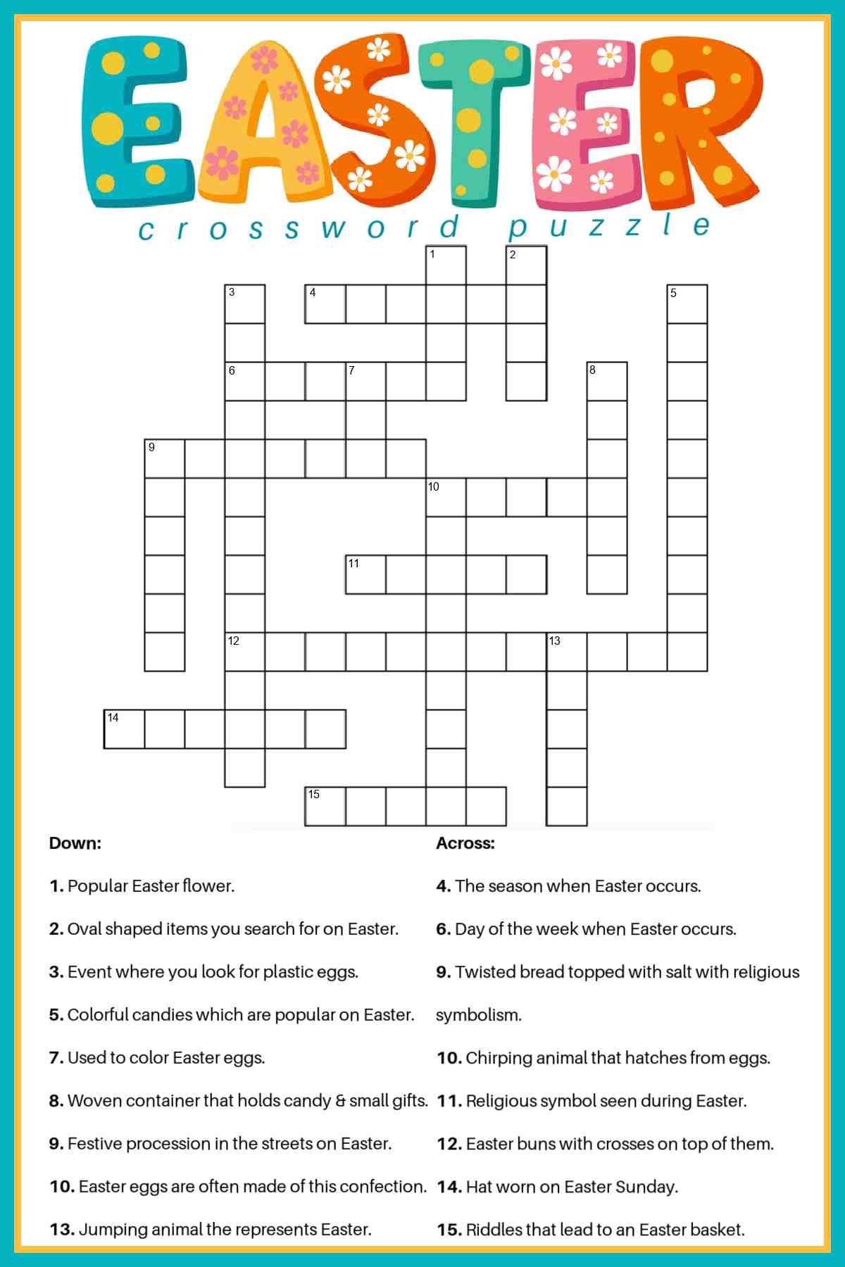 Free Printable Crossword Puzzles No Download