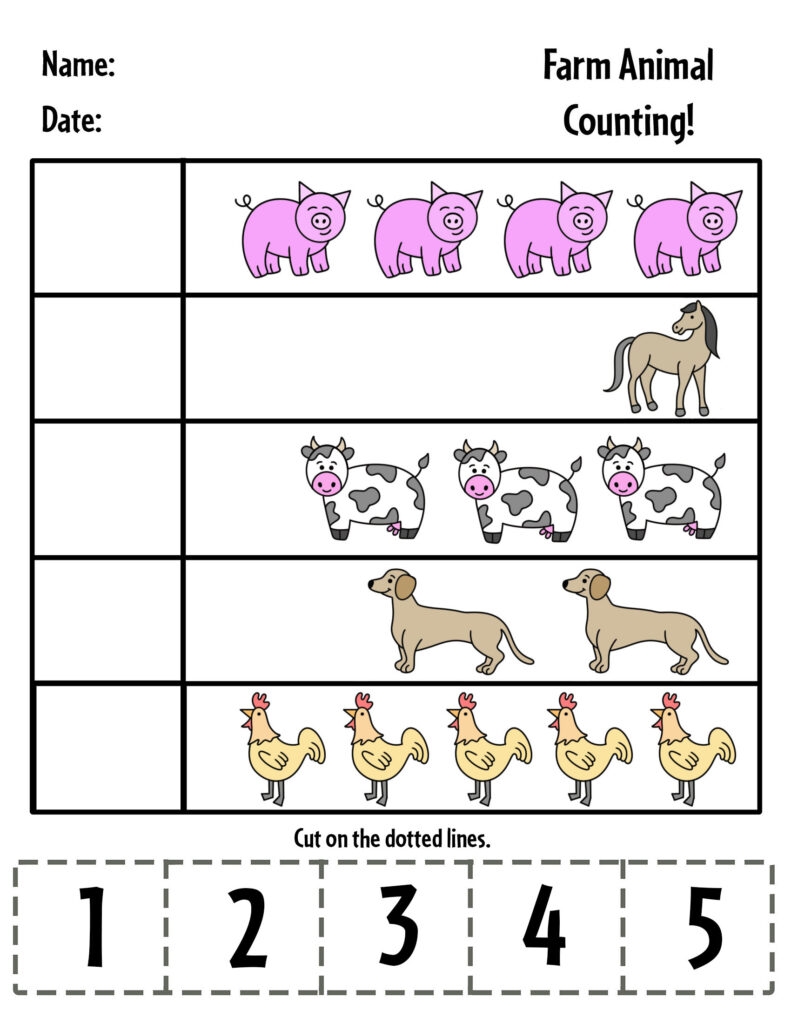 Free Printable Farm Worksheets For Preschoolers