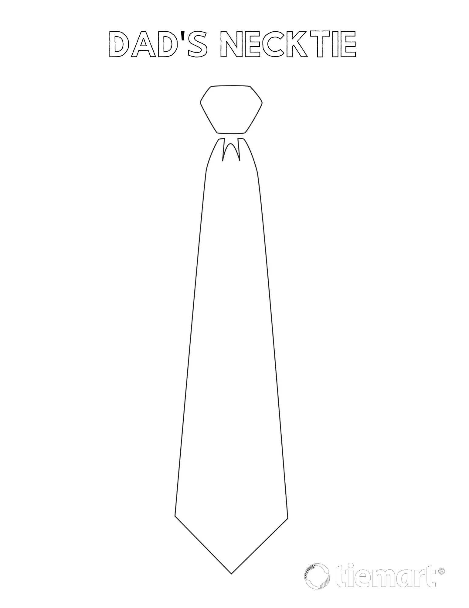 Free Father s Day Coloring Pages Color A Tie For Dad TieMart 