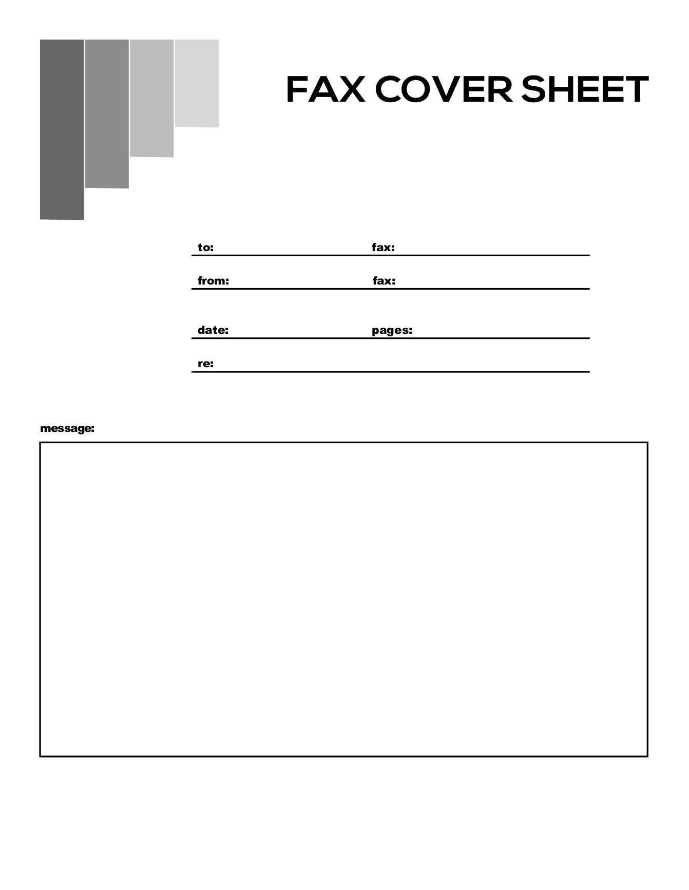 Free Printable Fax Cover Page Template