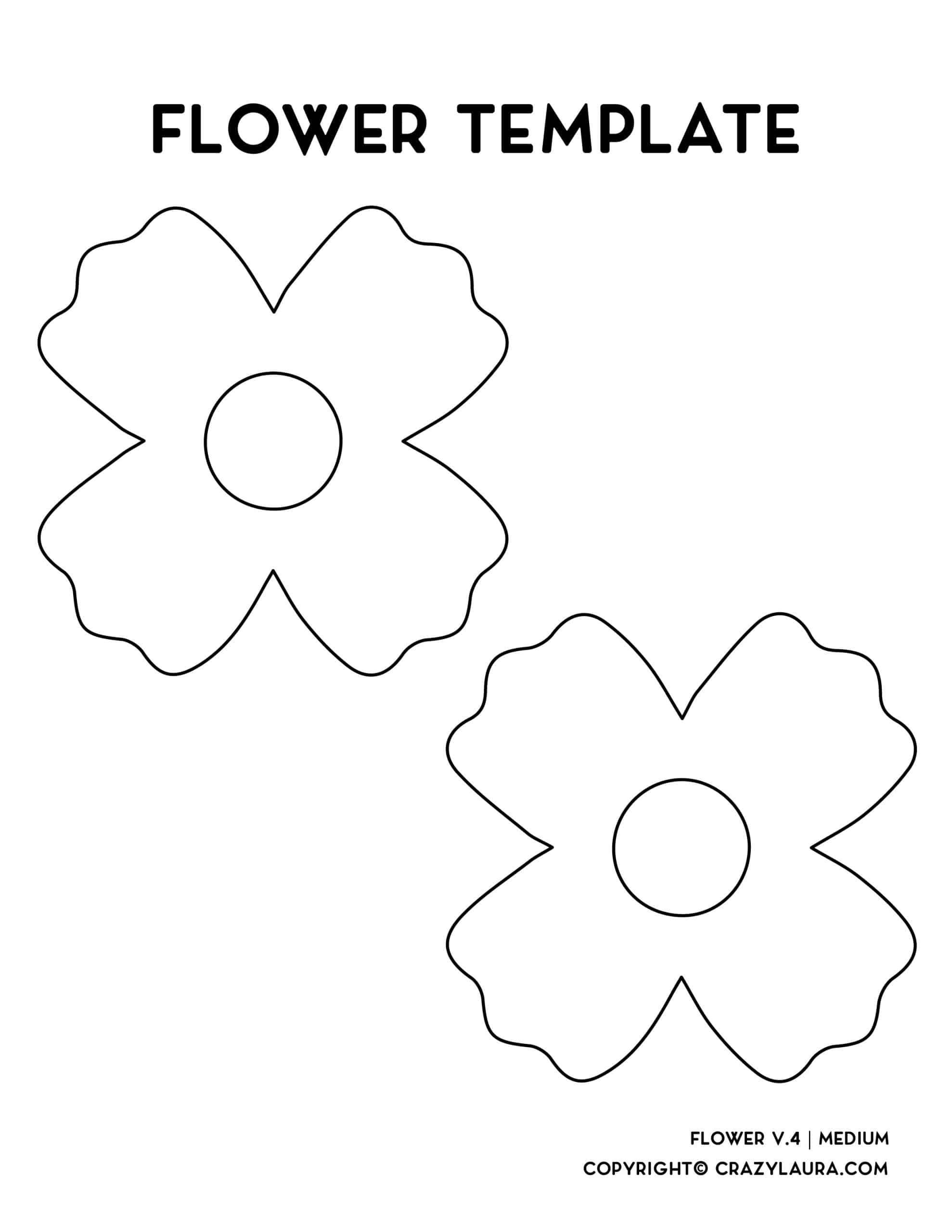 Printable Simple Flower Template