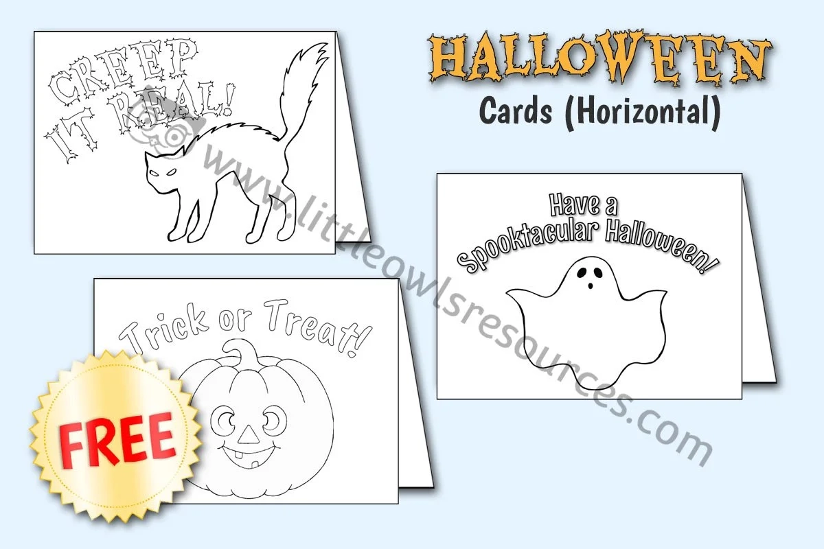 FREE Halloween Card Craft Templates EYFS amp KS1 Printable 