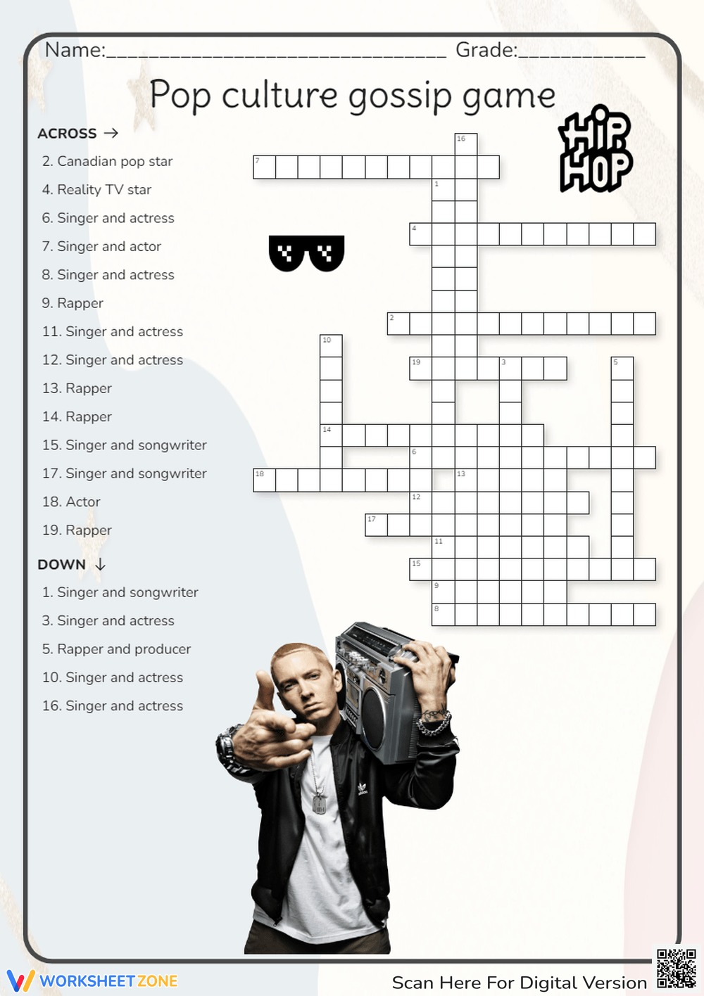 Online Crossword Puzzles Pop Culture