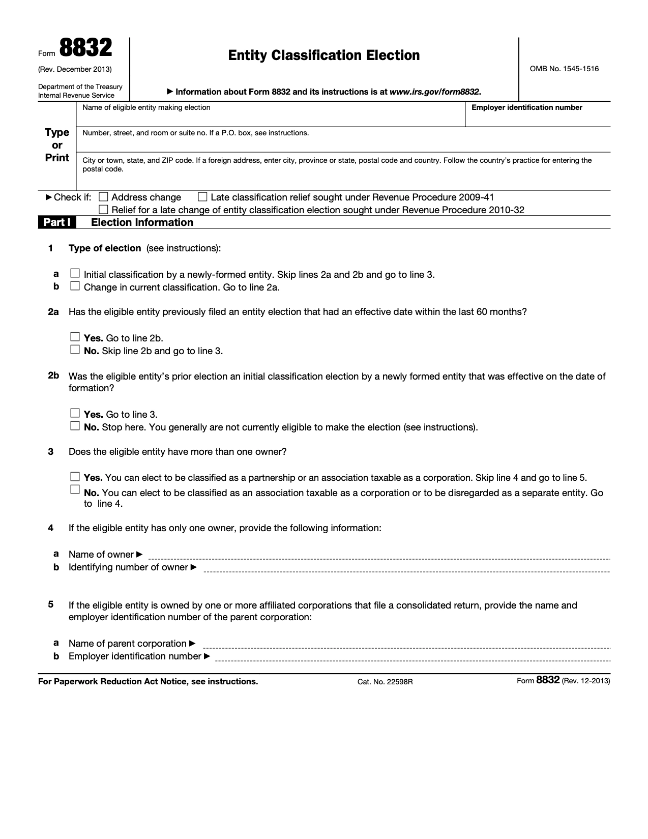 Irs Form 8832 Vs 2553