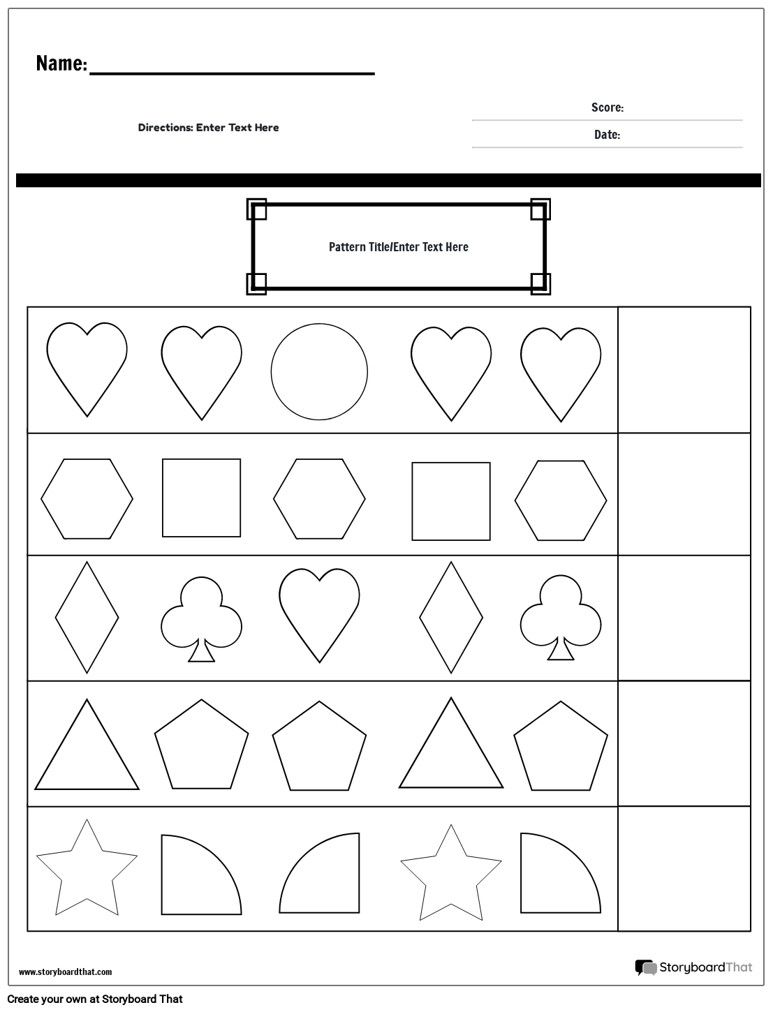 Free Kindergarten Worksheets Spot The Patterns Worksheets Library