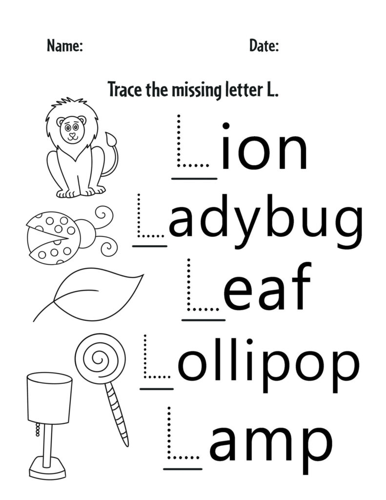 Worksheet About Letter L