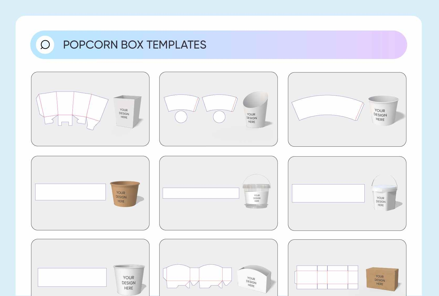 Popcorn Template Printable