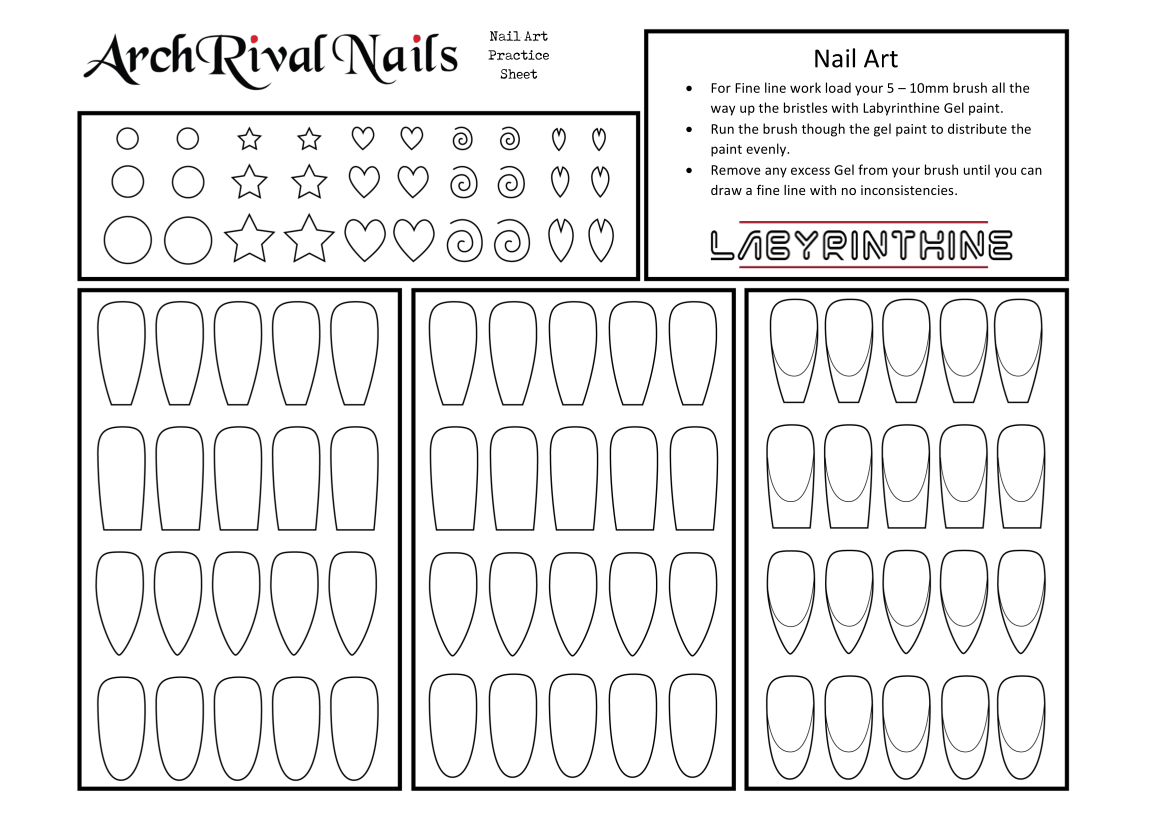 Printable Nail Design Template