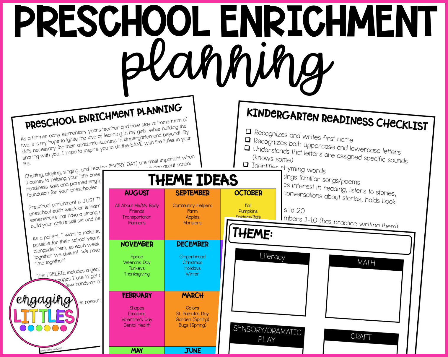 Free Preschool Printable Lesson Plans Theme