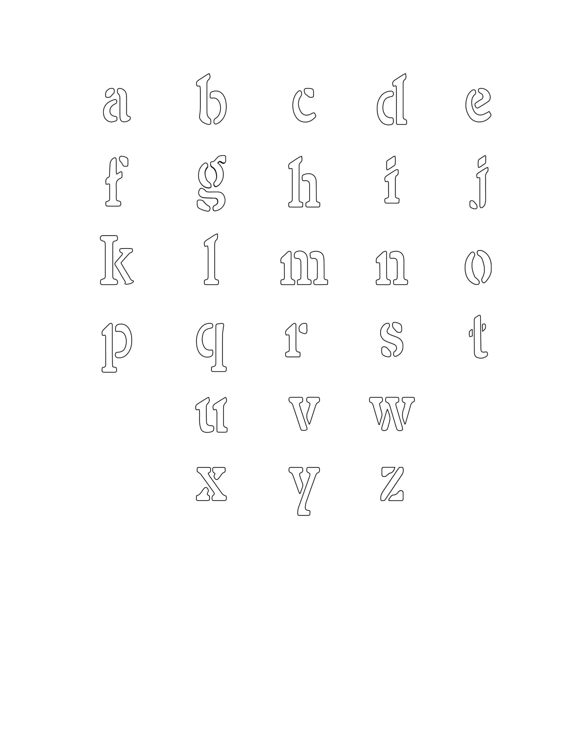 Printable Alphabet Template