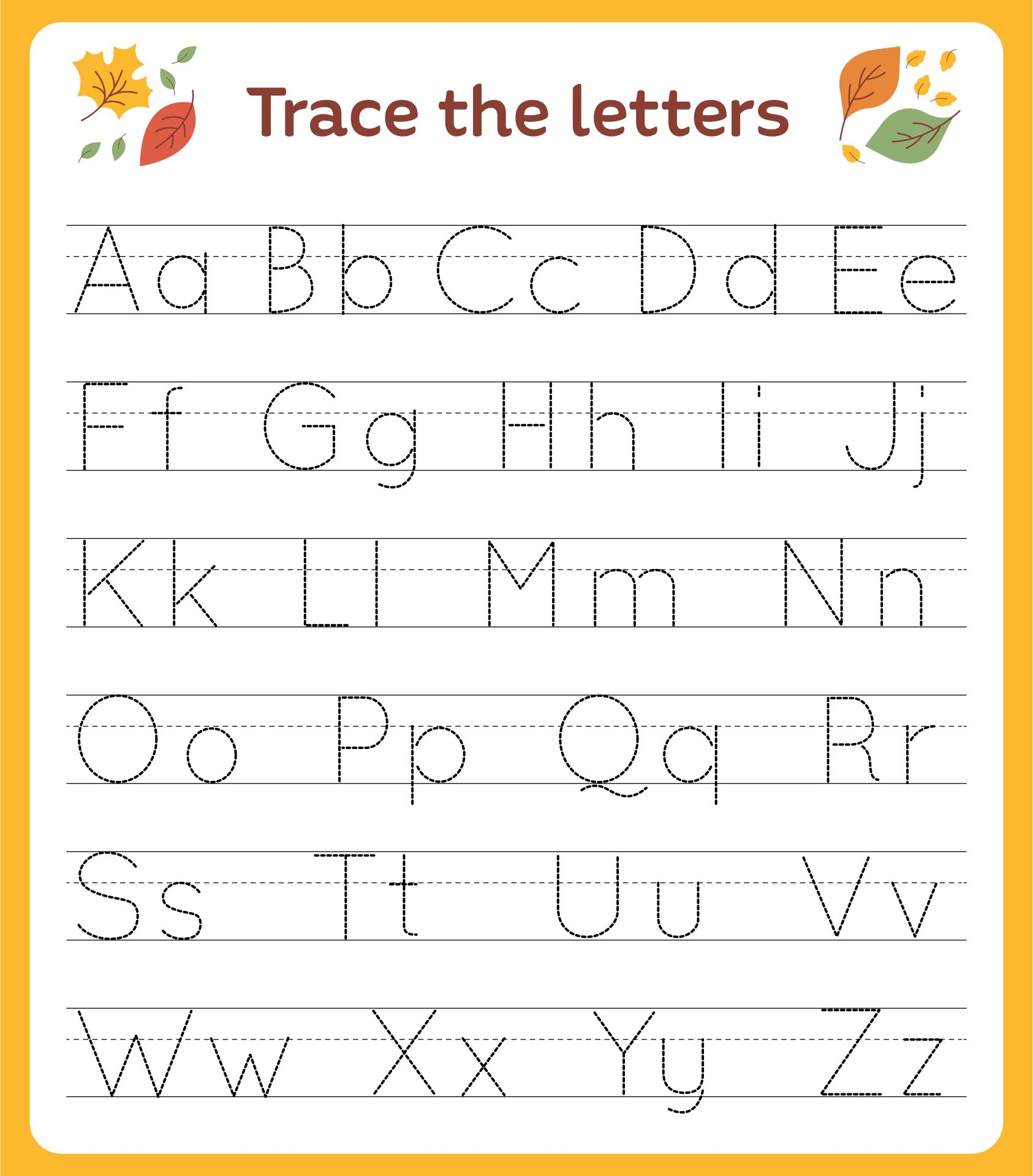 Alphabet Worksheets Pre K Free Printables