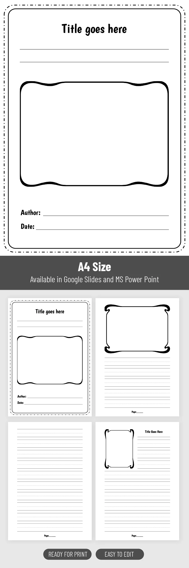 Free Printable amp Digital Student Storybook Template In Google 