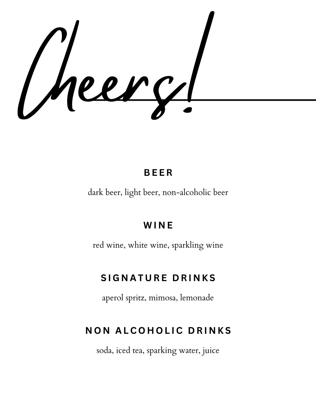 Free Printable And Customizable Bar Menu Templates Canva