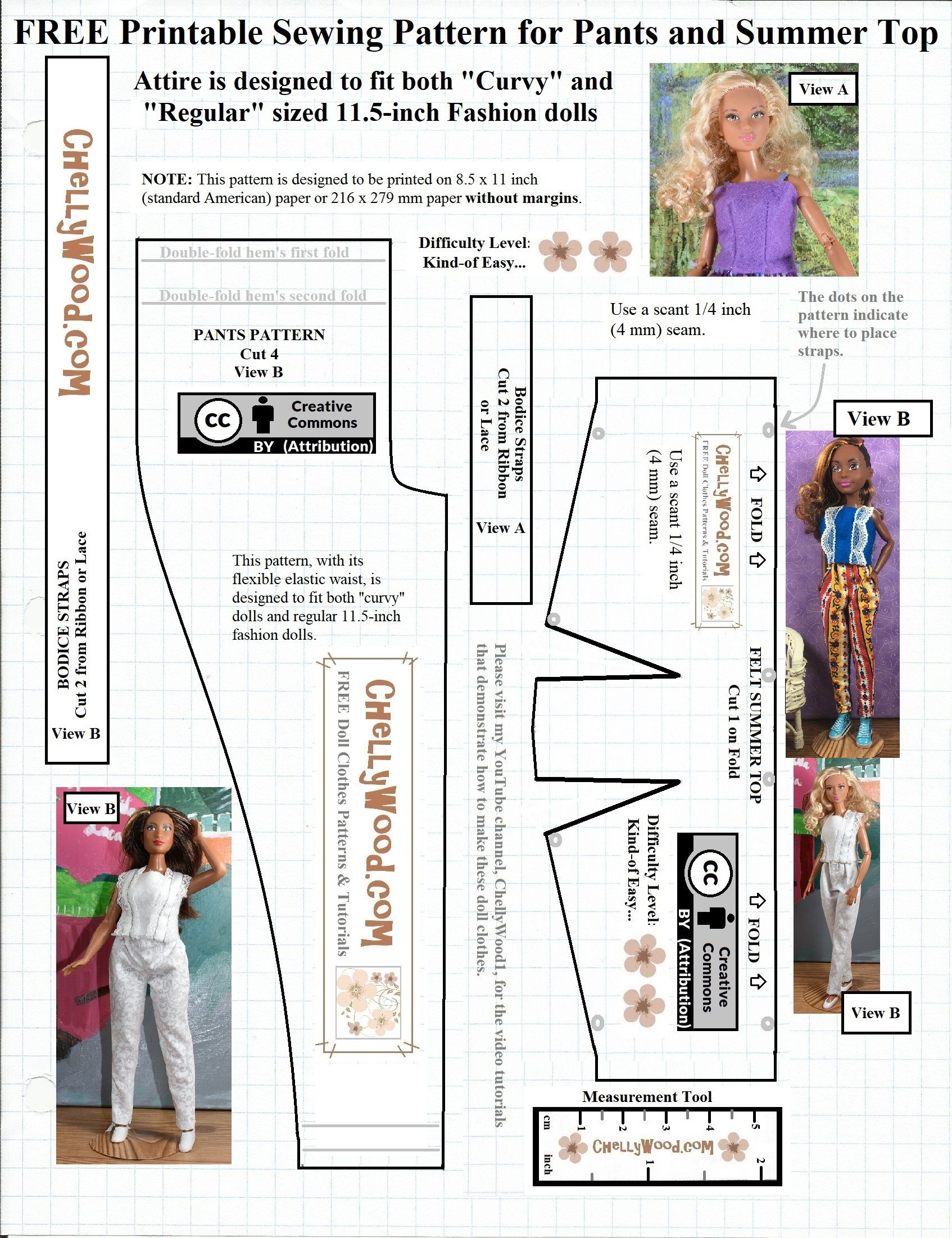 Template Printable Barbie Clothes Patterns