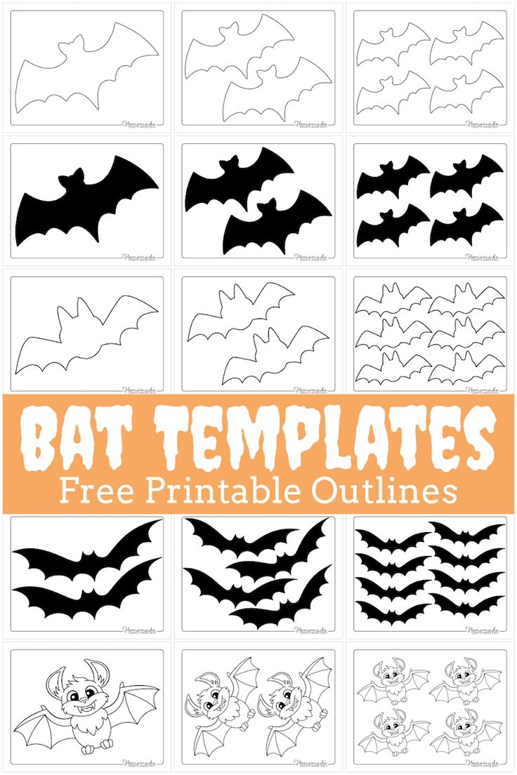 Free Printable Bat Templates For Halloween Crafts