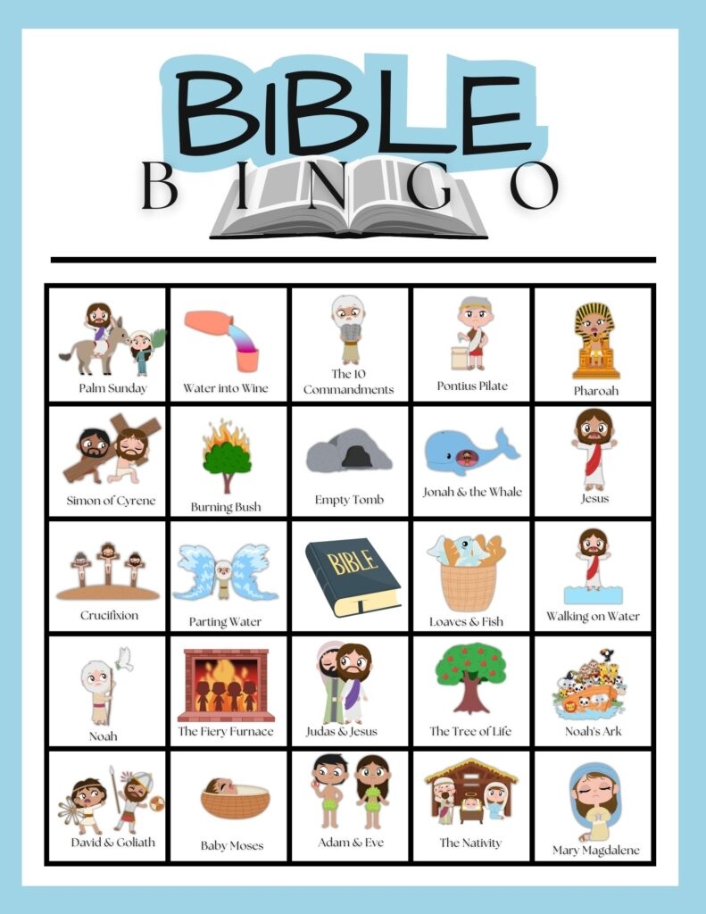 Free Printable Bible Bingo Healing Home