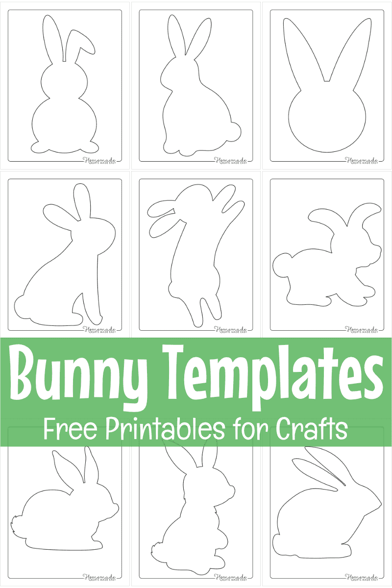 Free Printable Bunny Templates For Spring amp Easter Crafts