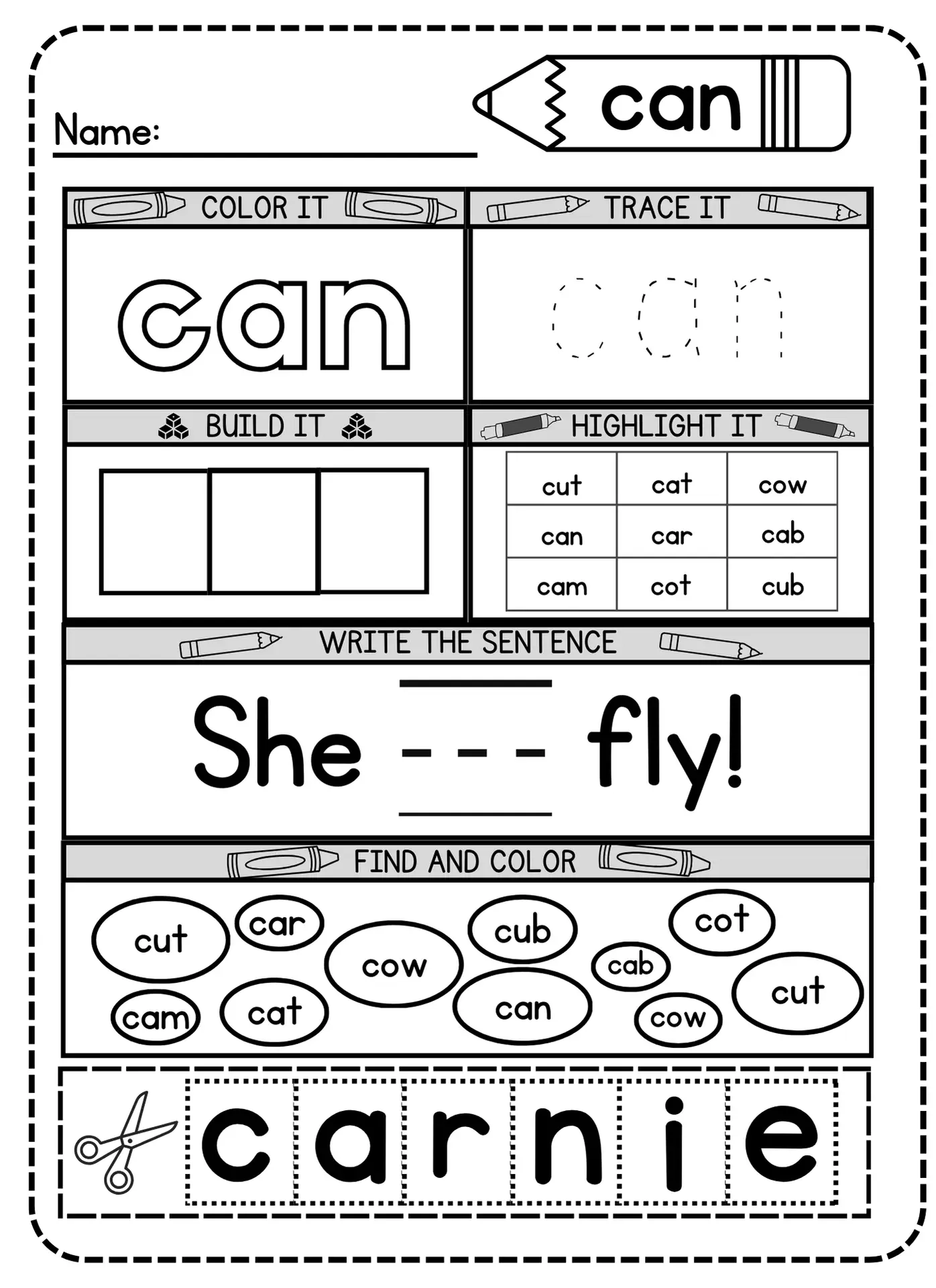 Printable Sight Word Worksheets Free