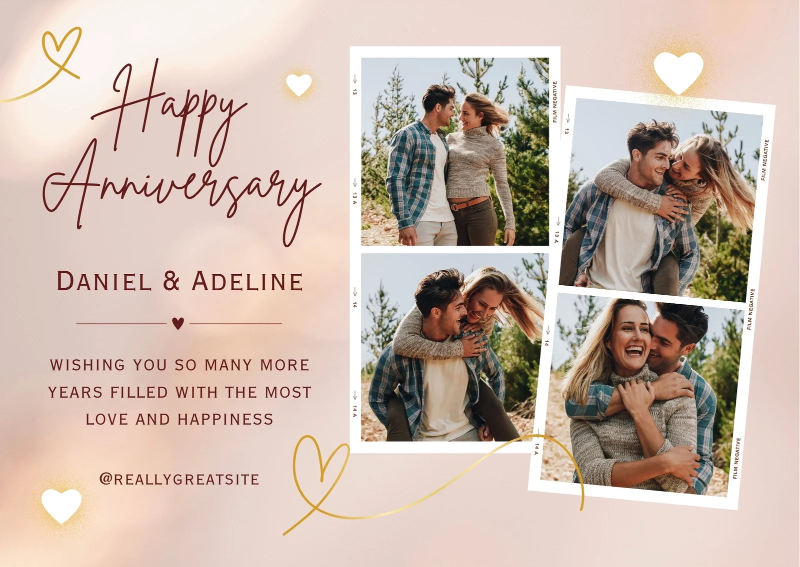Free Printable Customizable Anniversary Card Templates Canva