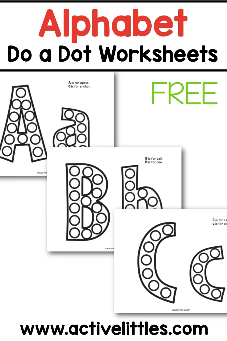 Free Printable Dot Alphabet Worksheets Active Littles