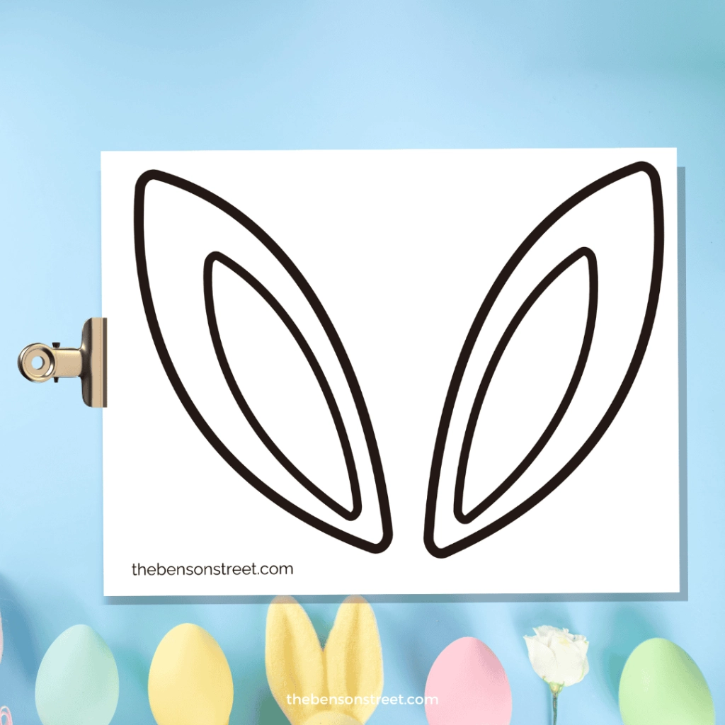FREE Printable Easter Bunny Ears Template To Make A Headband