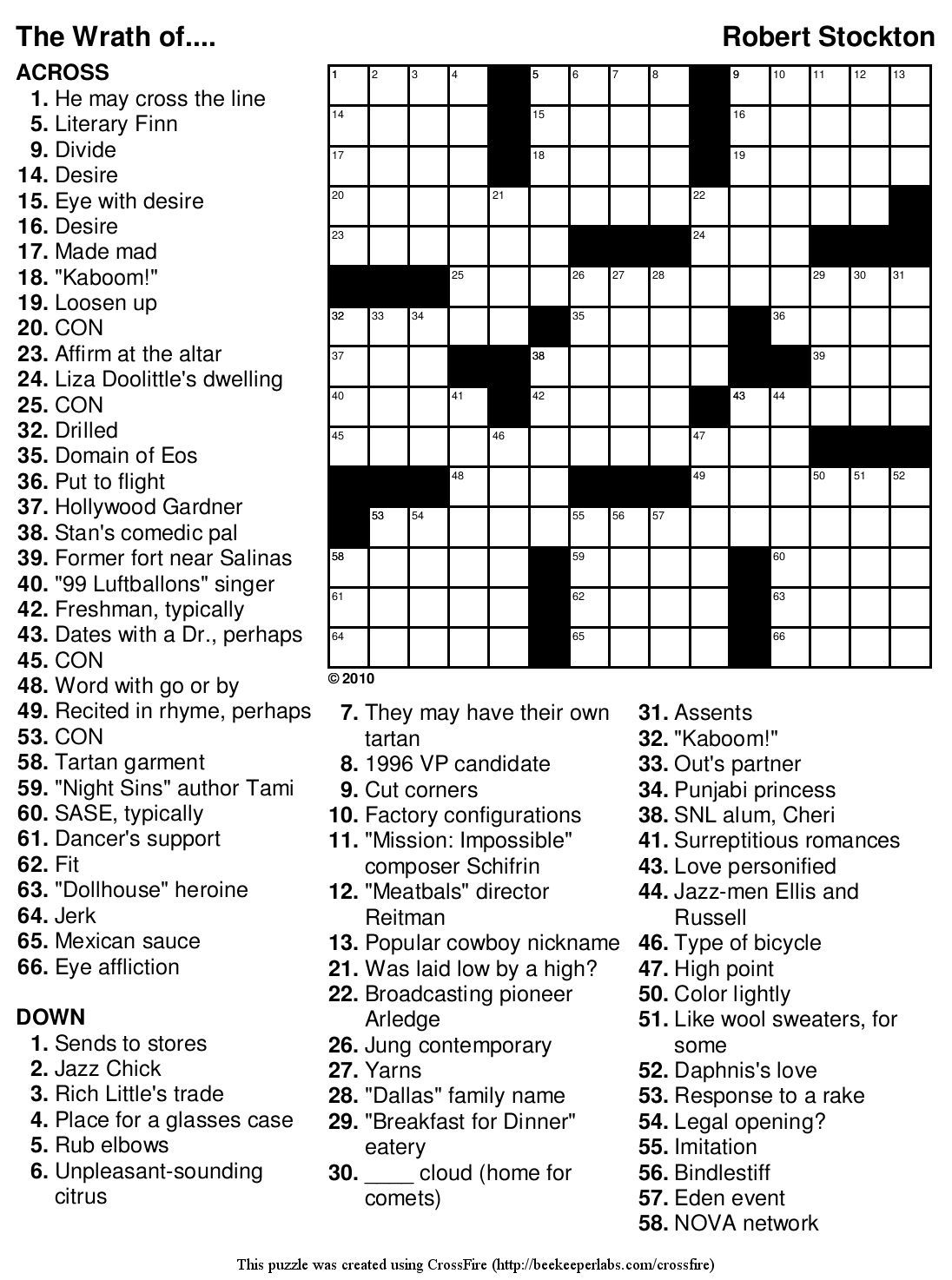 Beginners Crossword Puzzles Free Online