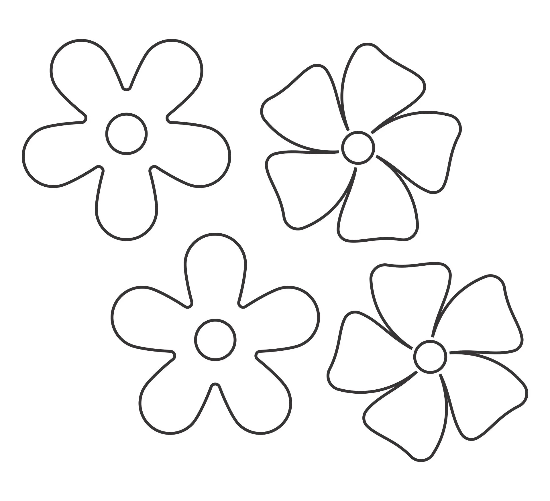 Free Printable Flower Stencil Templates Printable Party Favors