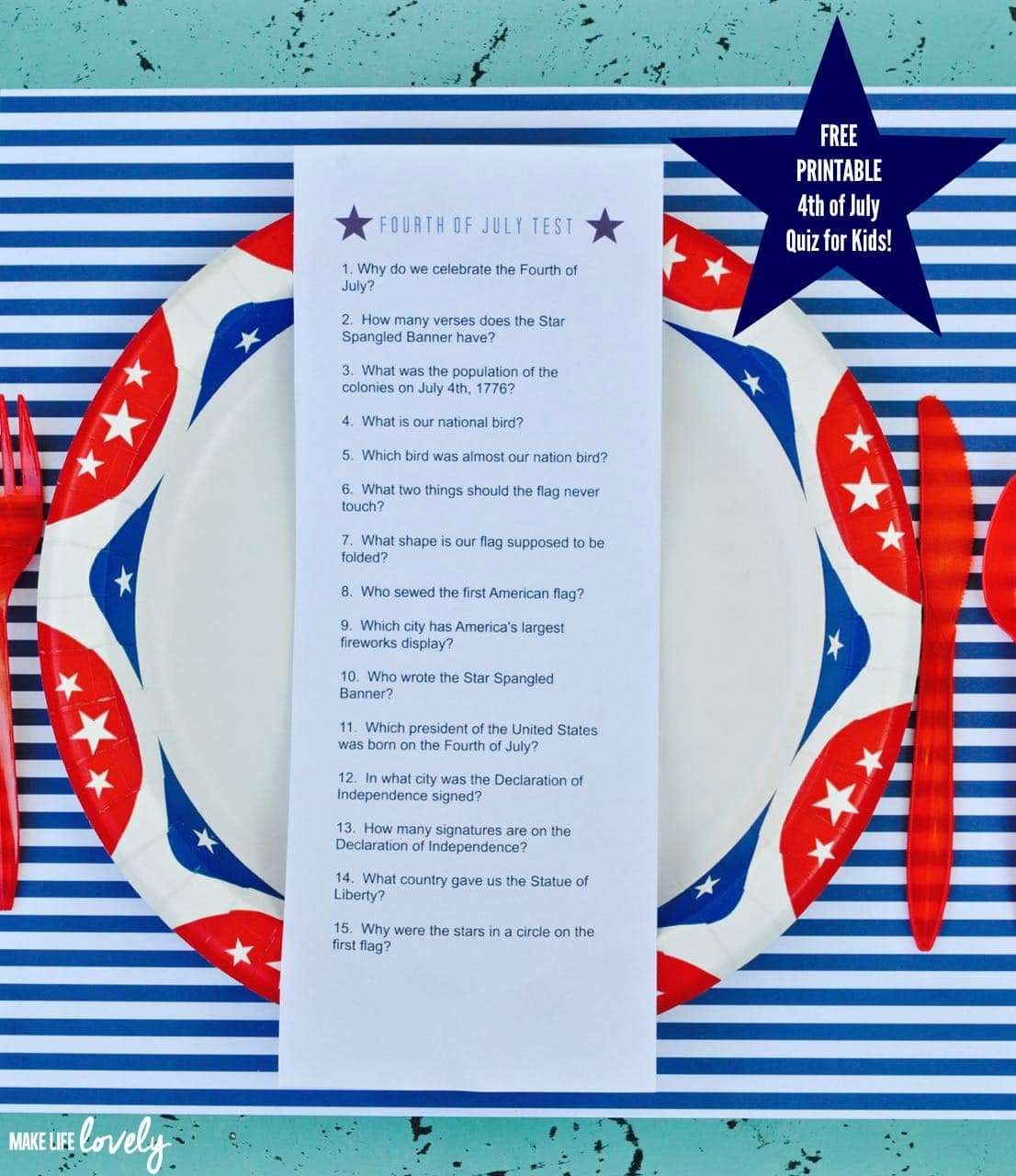 FREE Printable Fourth Of July Trivia For Kids amp Adults 