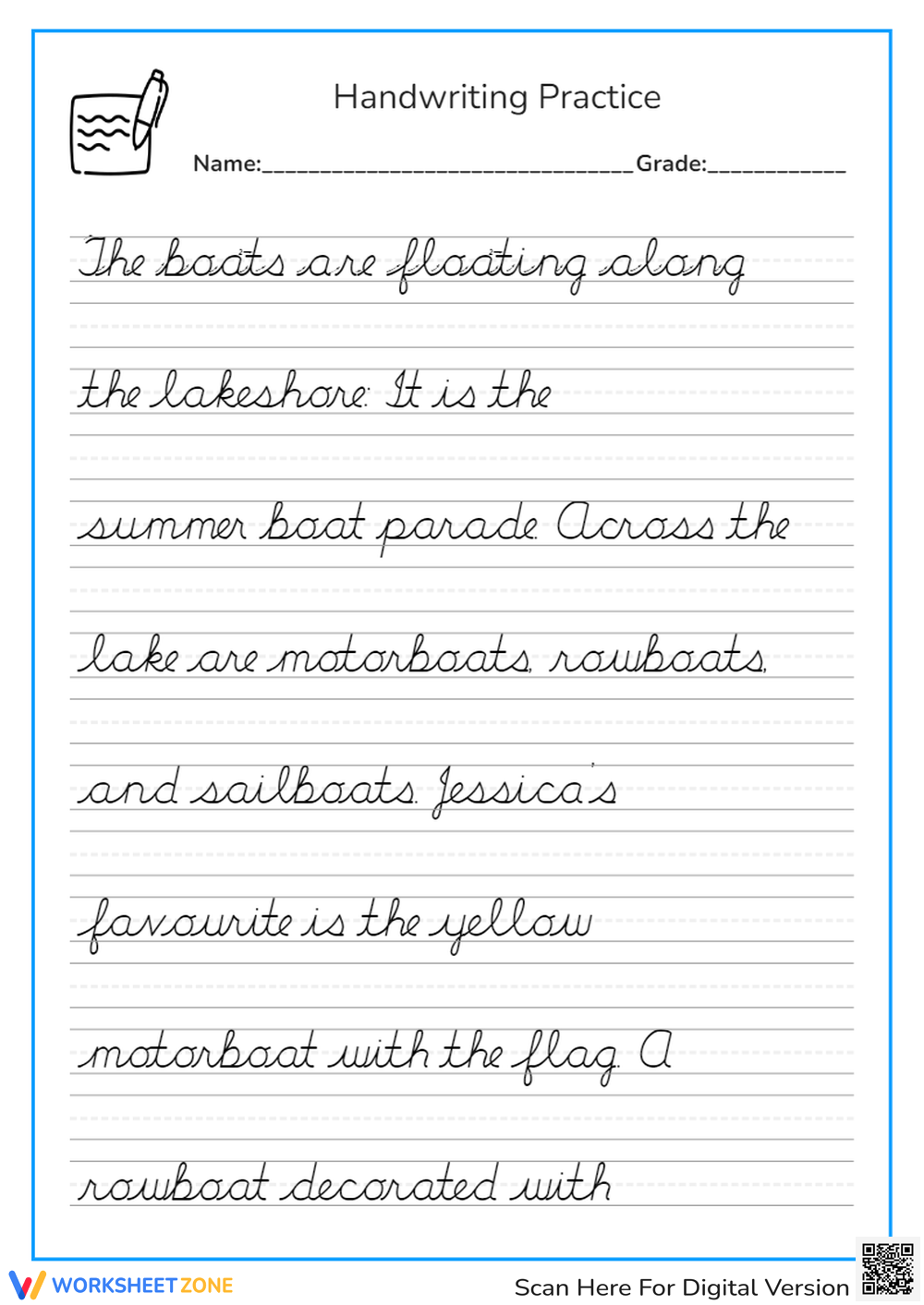 Handwriting Worksheets Printable For Adults