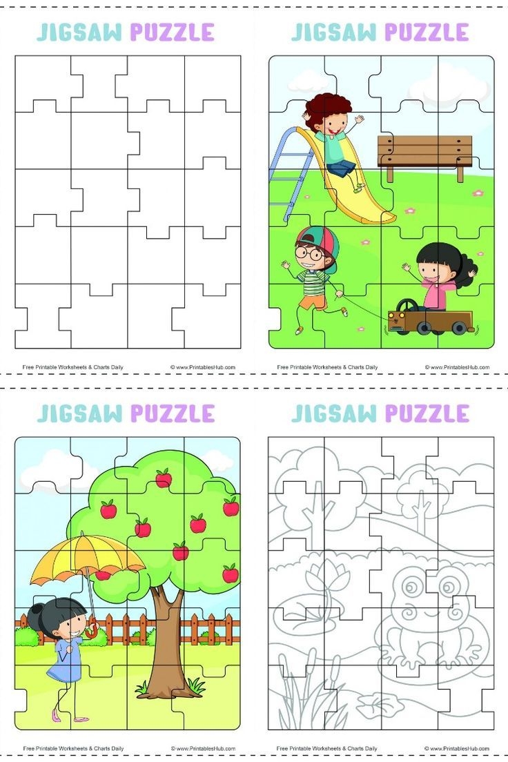 Free Printable Jigsaw Puzzles For Kids PDF I Blank Template