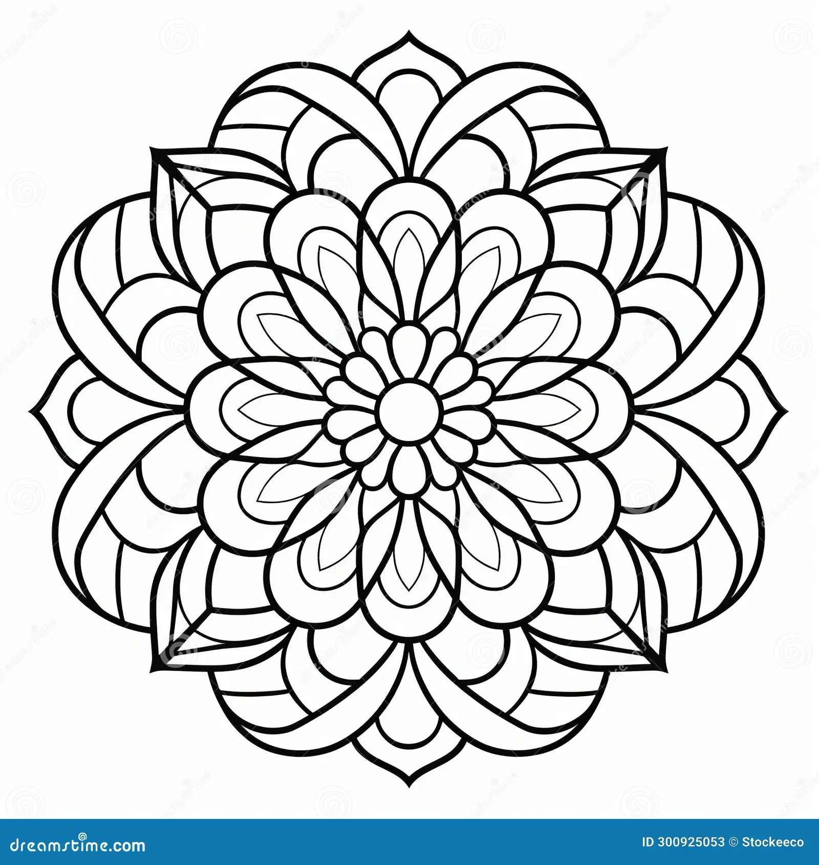 Free Printable Mandala Coloring Pages Art Deco inspired Designs 