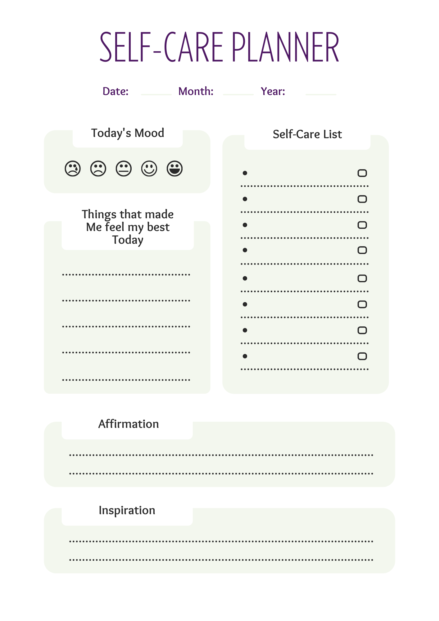 Free Printable Mental Health Worksheets PDF WolffMann Wellness