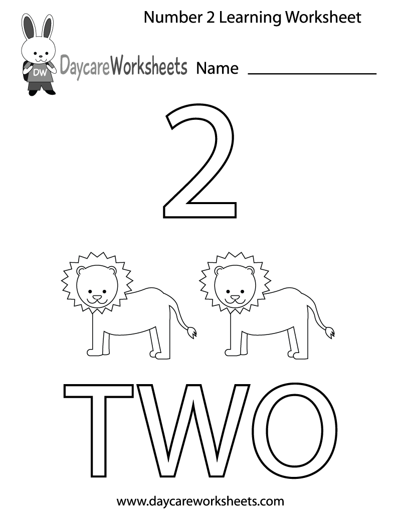 Free Printable Number 2 Worksheets