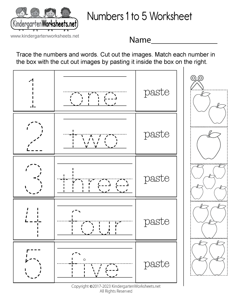 Free Printable Number Worksheets For Kids