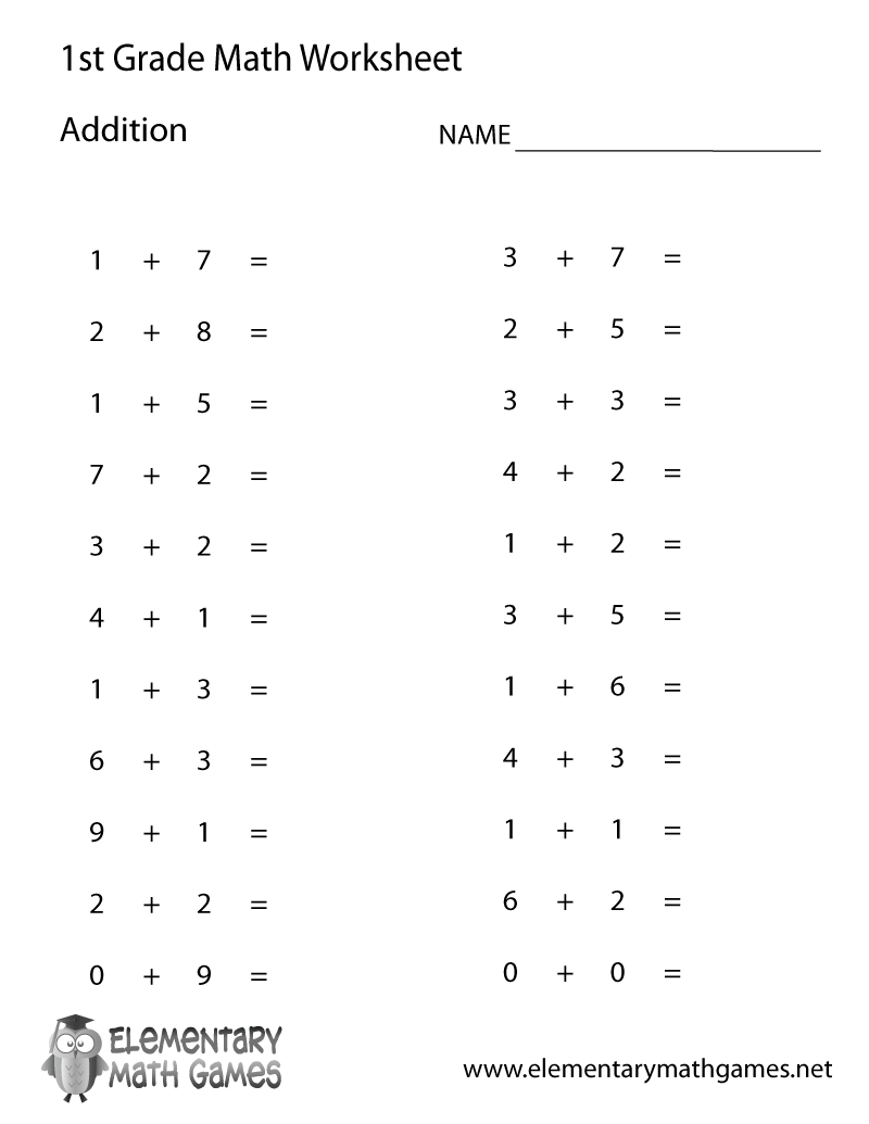 Easy Math Printable Worksheet