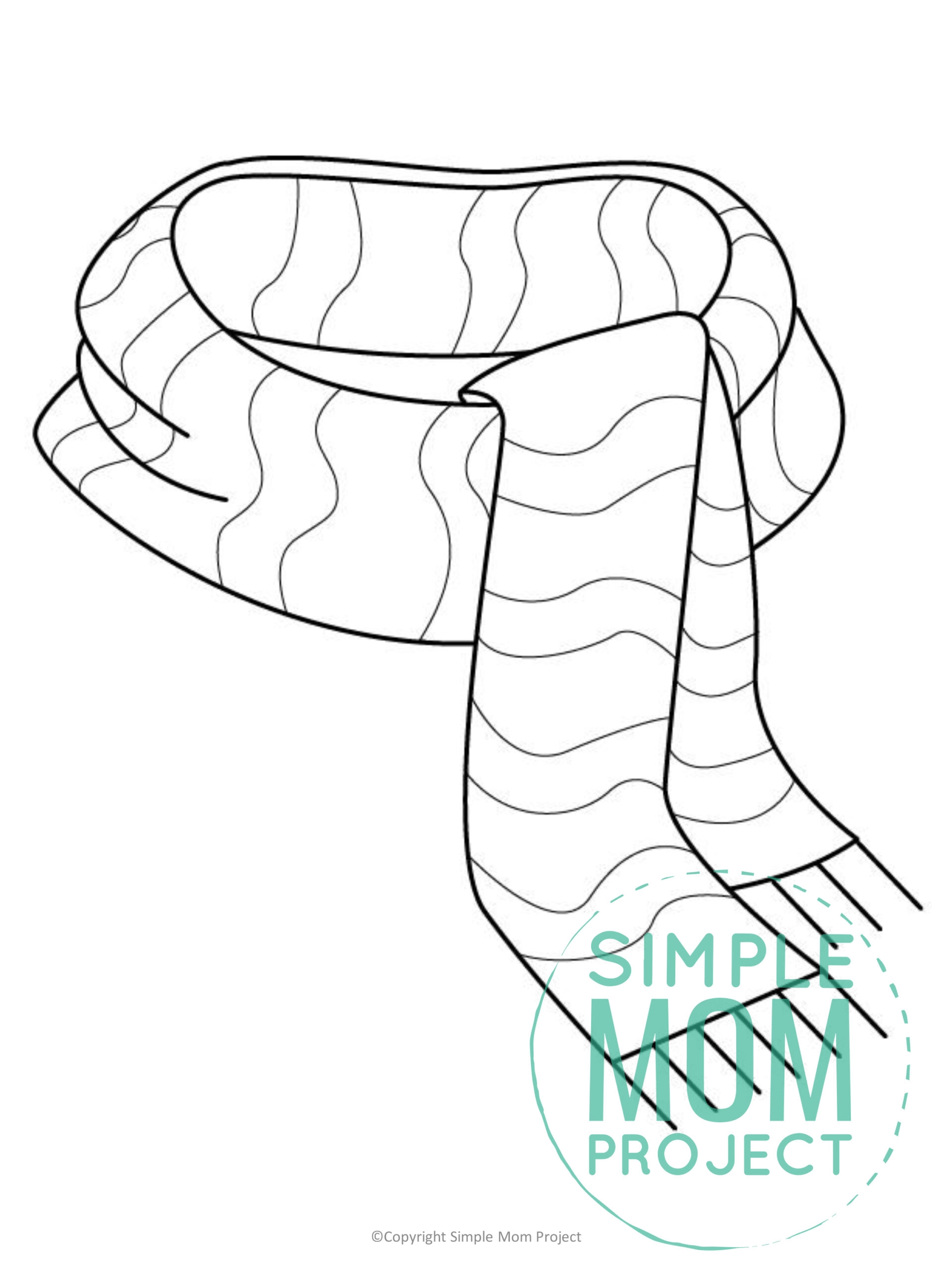 Free Printable Winter Scarf Template For Kids Fun Winter Craft 