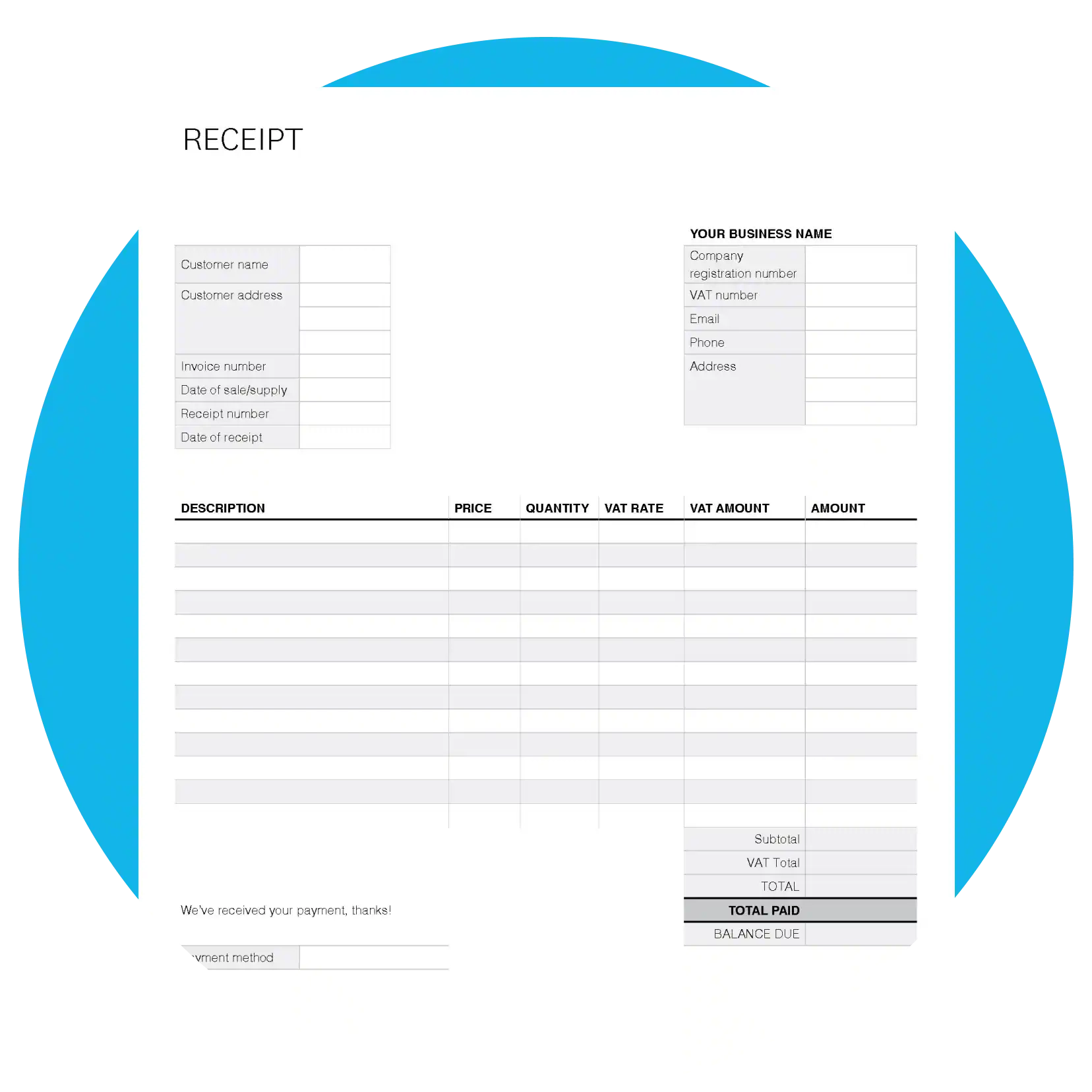 Printable Free Receipt Template