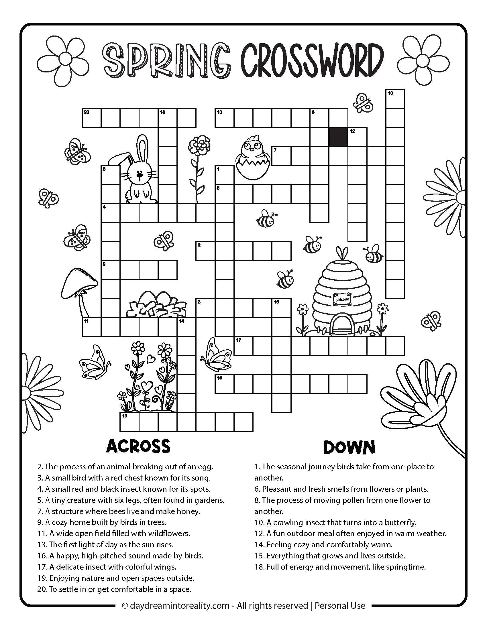 Crossword Puzzle Printable Medium