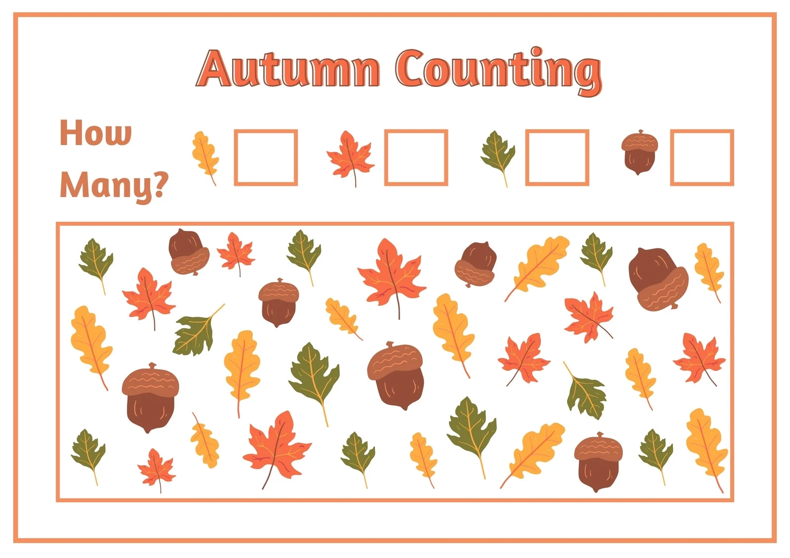 Fall Printable Worksheets For Preschool