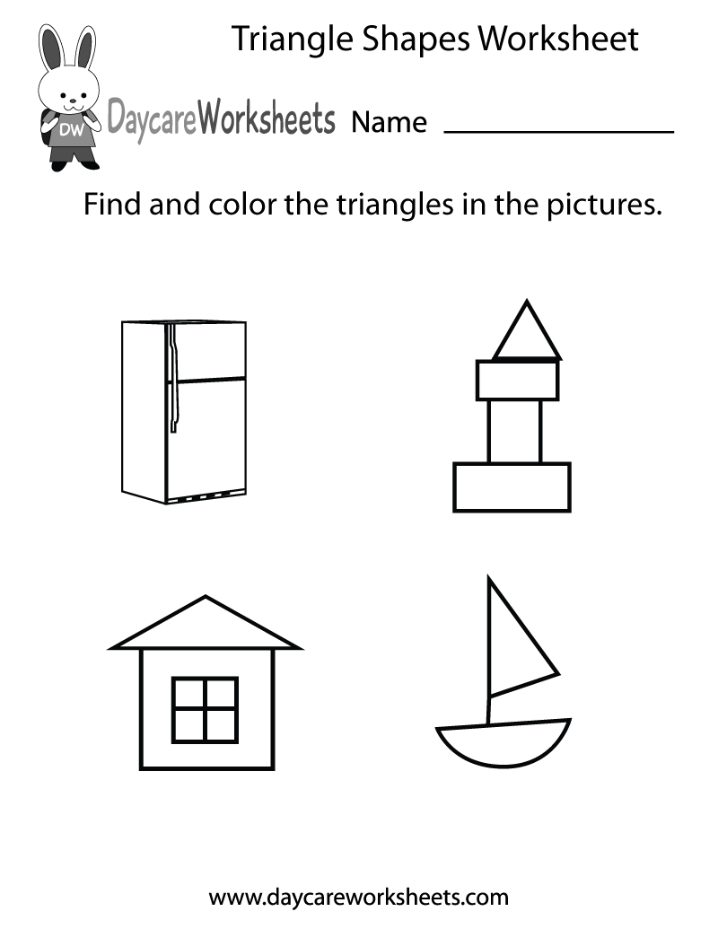 Free Printable Triangle Worksheet Preschool